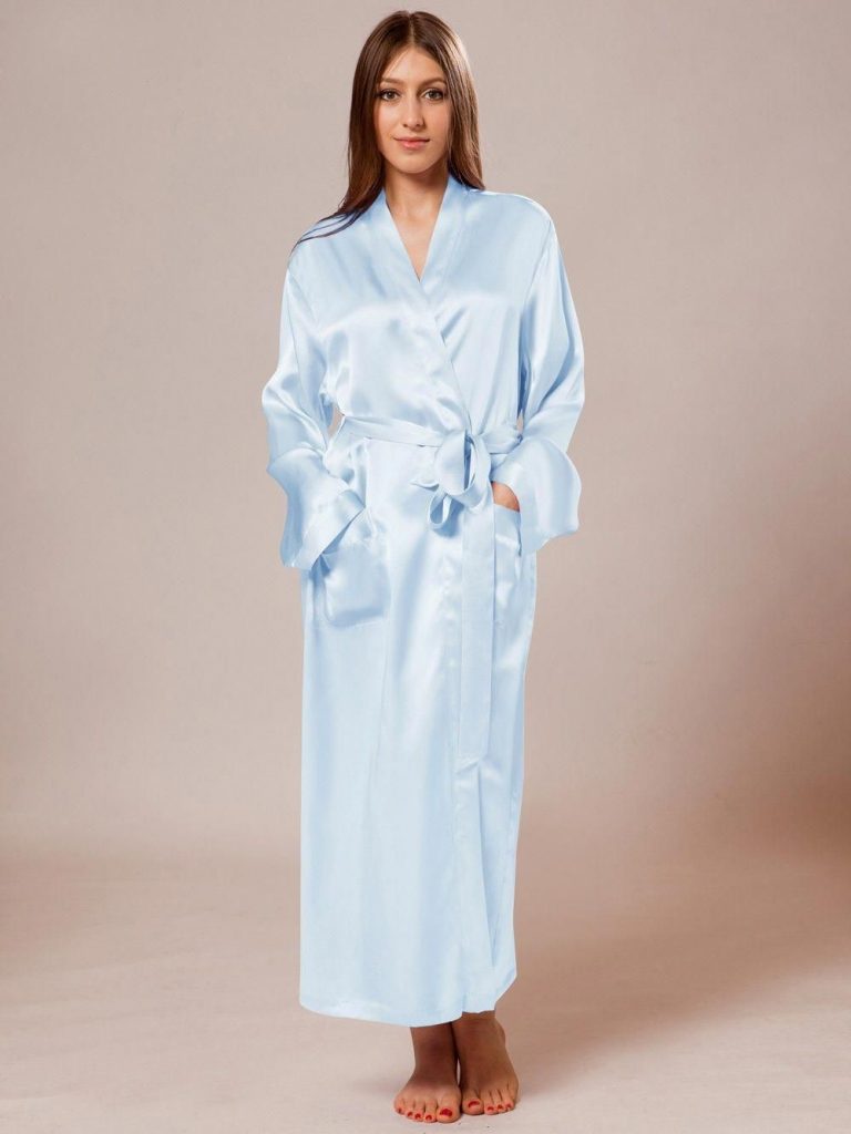 long silk robe women