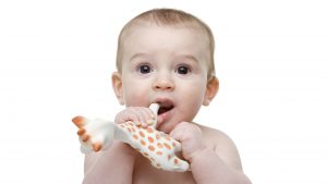 Kids with Sophie Giraffe