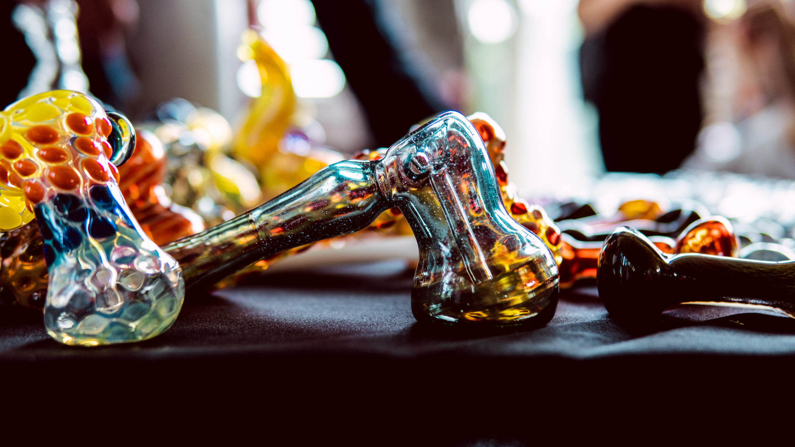 variety of glass pipes